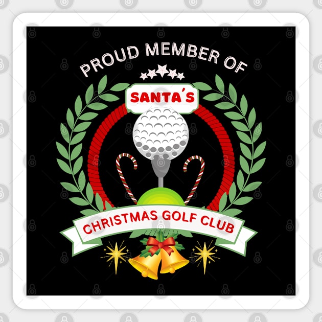 Christmas gift ideas, Santa´s Golf Club. White text. Sticker by Papilio Art